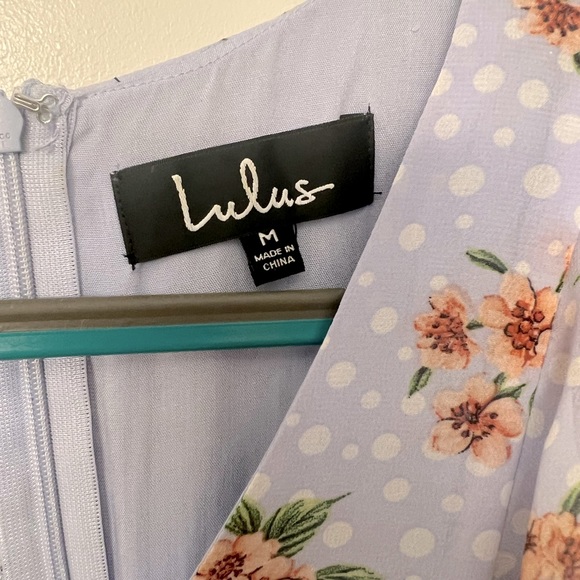 Lulus, Size Medium, Floral Ruffled High-Low Dress - Picture 4 of 4